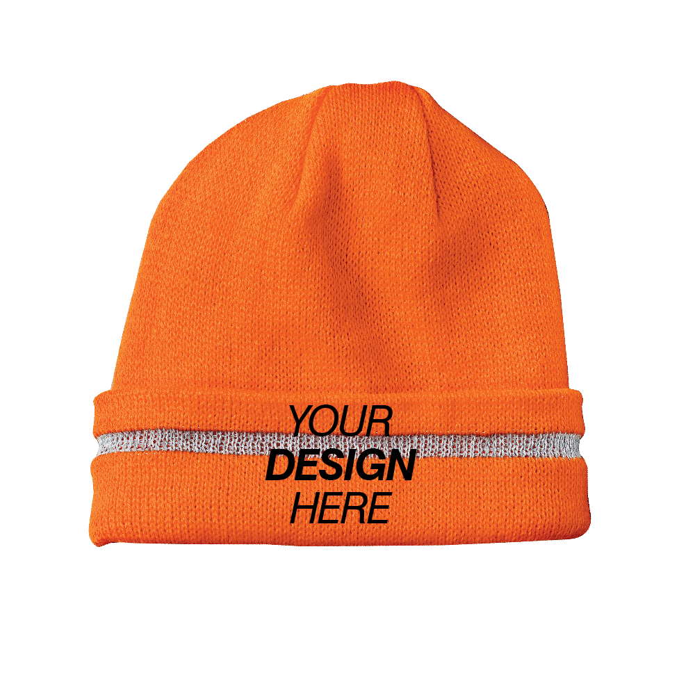 CornerStone® Enhanced Visibility Beanie with Reflective Stripe