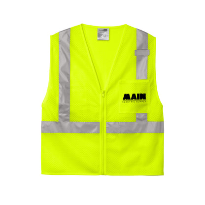 CornerStone® ANSI 107 Class 2 Mesh Zippered Vest x Main Electric Supply Co.