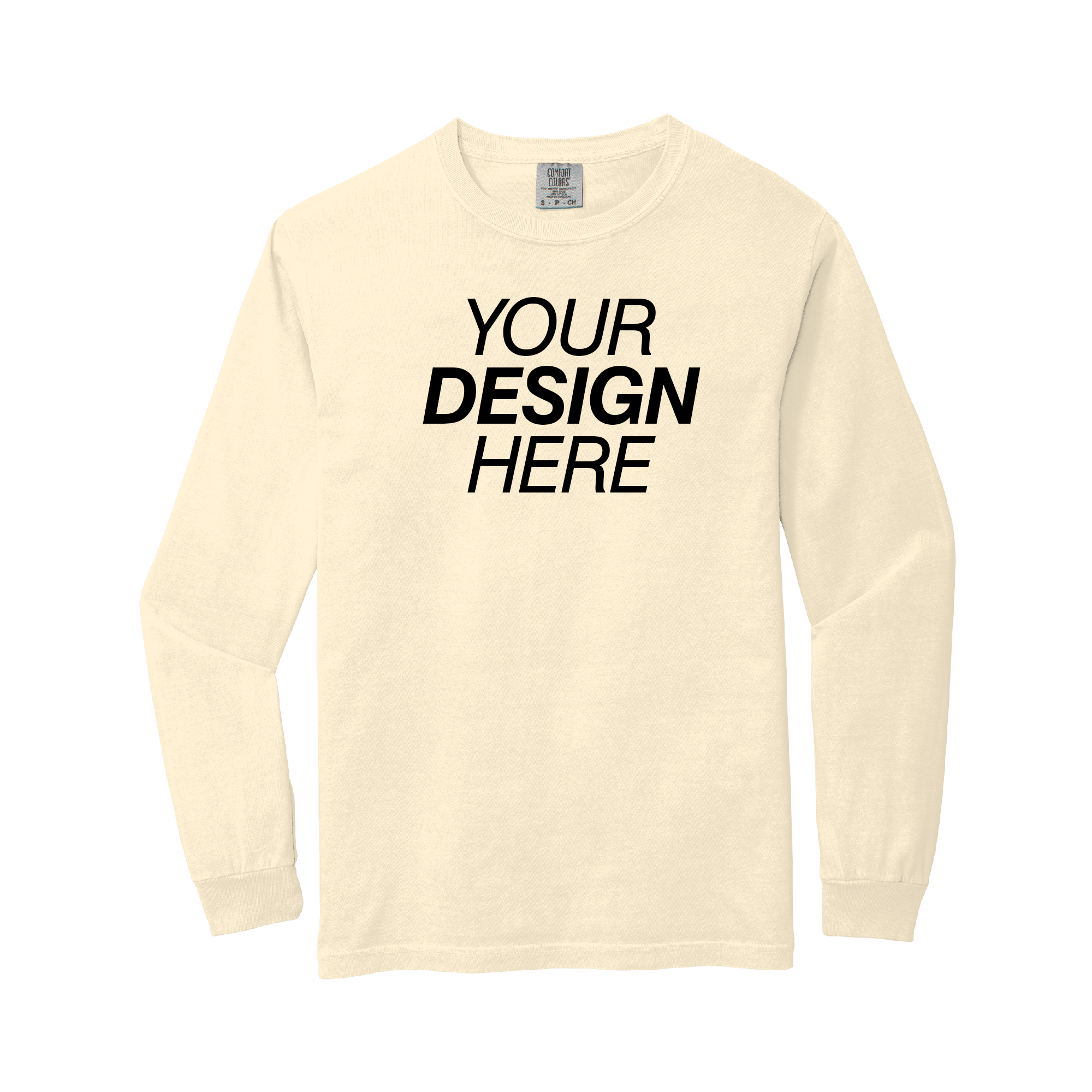 Camiseta de manga larga pesada teñida en prenda Comfort Colors