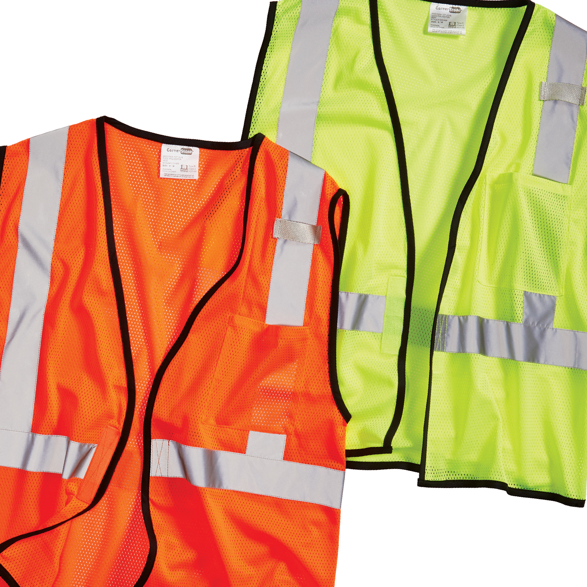 CornerStone® ANSI 107 Class 2 Economy Mesh One-Pocket Vest