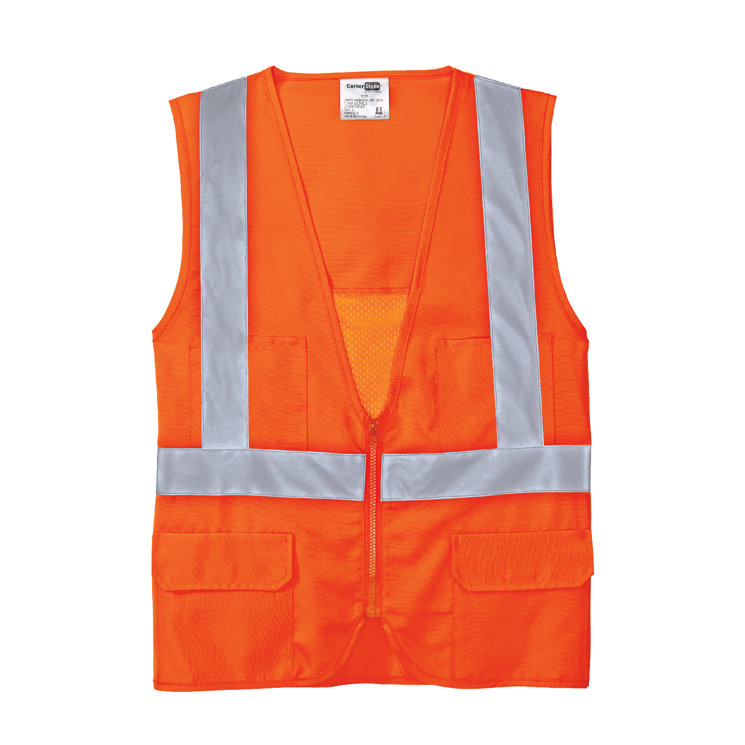 CornerStone® ANSI 107 Class 2 Mesh Back Safety Vest