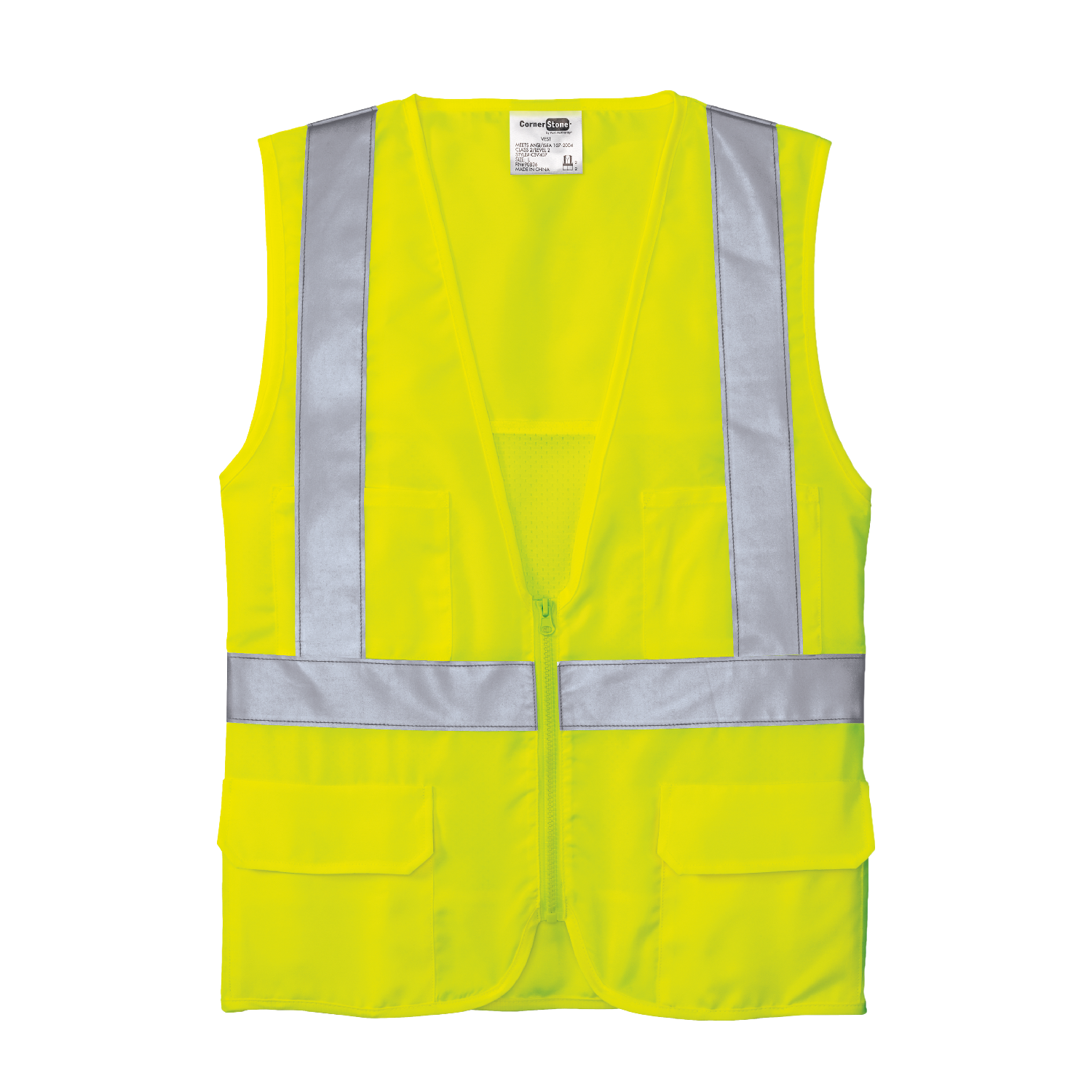 CornerStone® ANSI 107 Class 2 Mesh Back Safety Vest