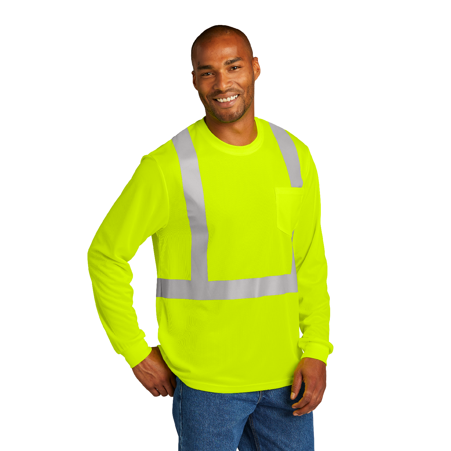 CornerStone® ANSI 107 Class 2 Mesh Long Sleeve Tee