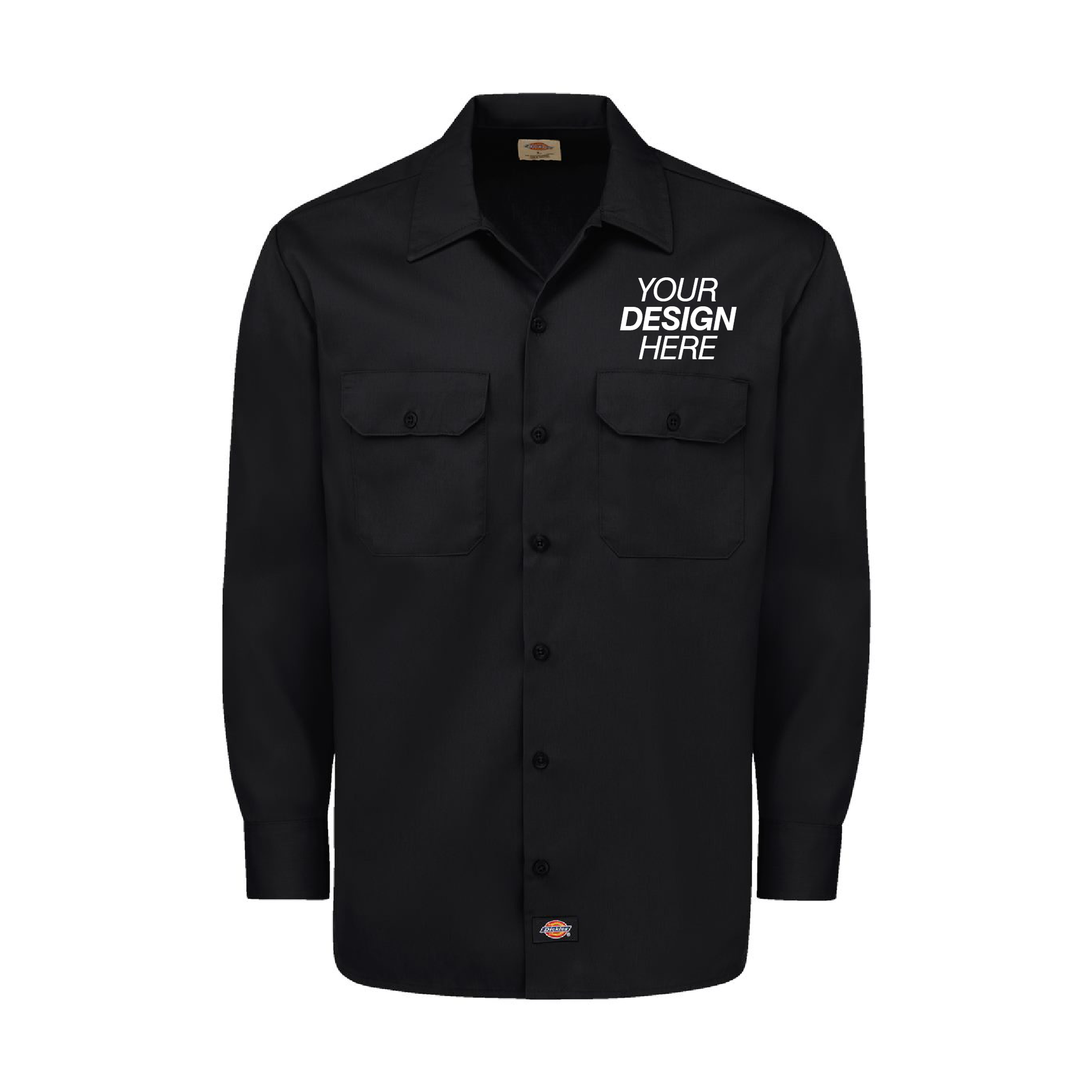 Rad impresion Co. Camisa de trabajo de manga larga Dickies personalizada Rad Print Co