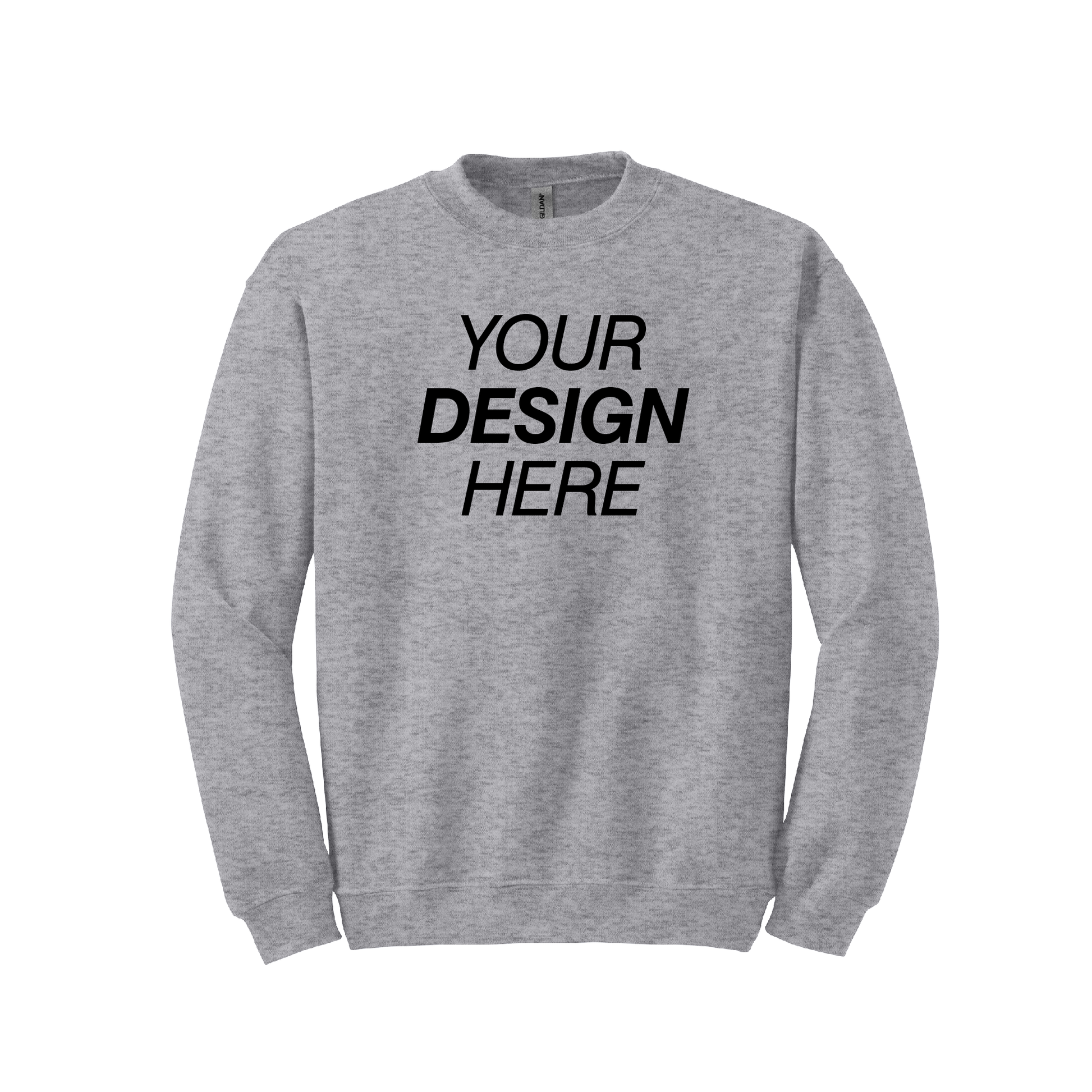 12000 Gildan DryBlend® Crewneck Sweatshirt Sport Grey – Detail