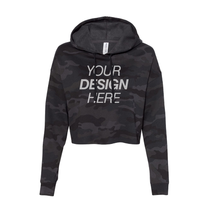 Independent Trading Co. Sudadera corta ligera con capucha para mujer 