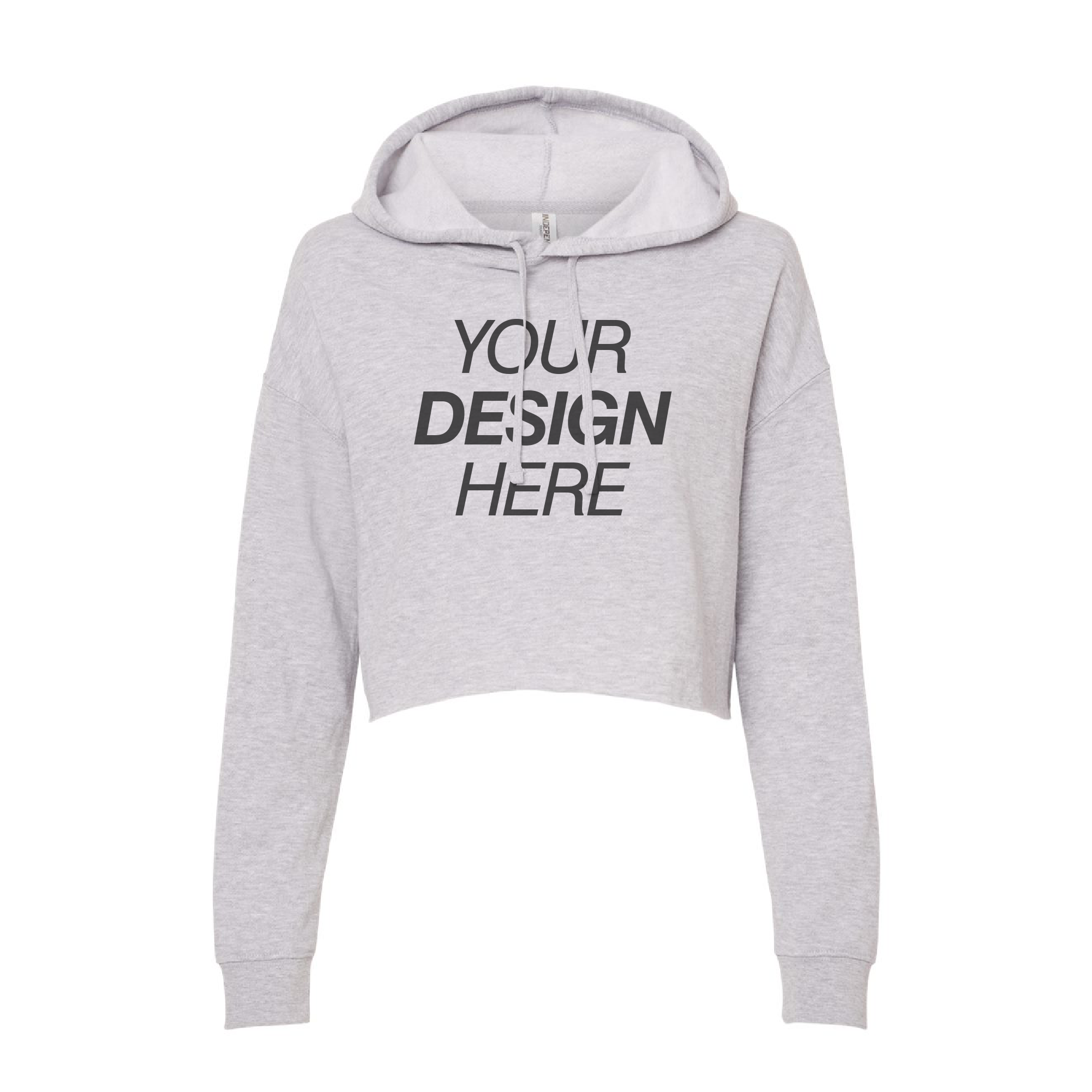 Independent Trading Co. Sudadera corta ligera con capucha para mujer 