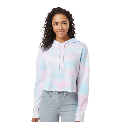 Independent Trading Co. Sudadera corta ligera con capucha para mujer 