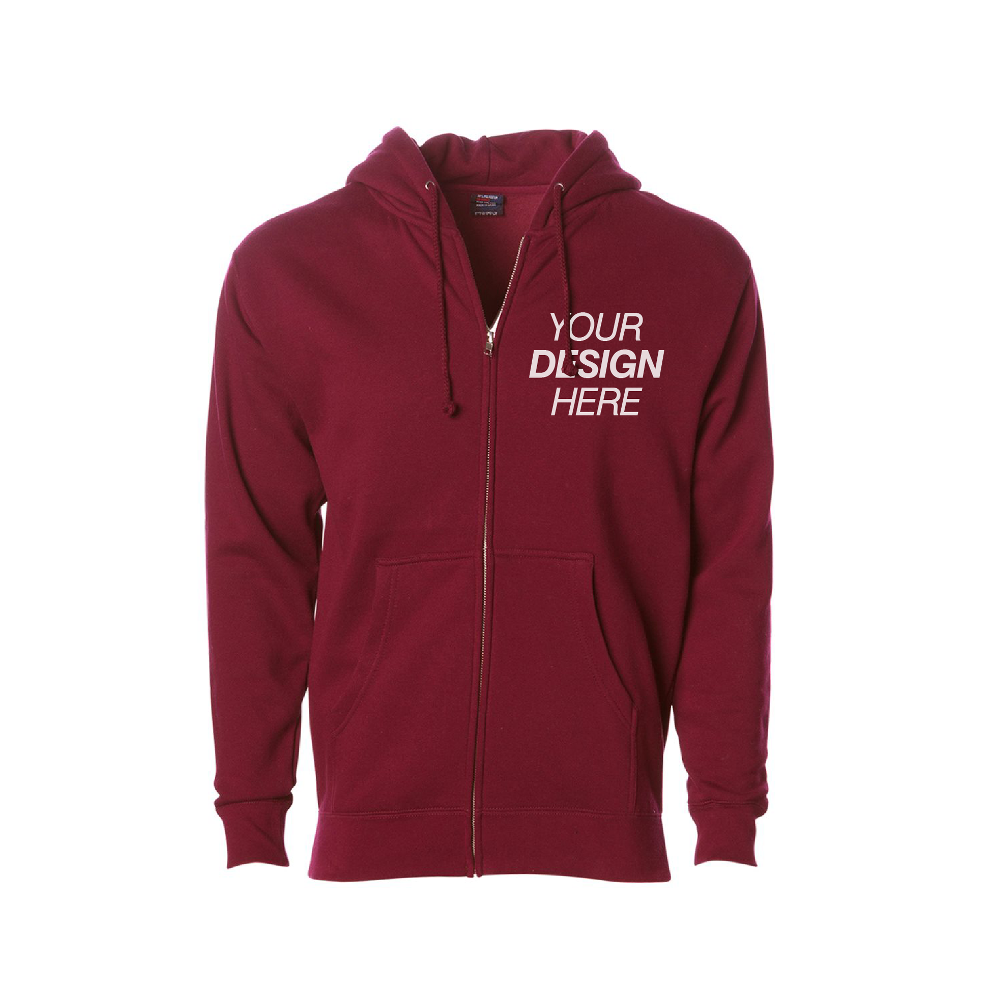 Independent Trading Co. Sudadera con capucha y cremallera completa pesada