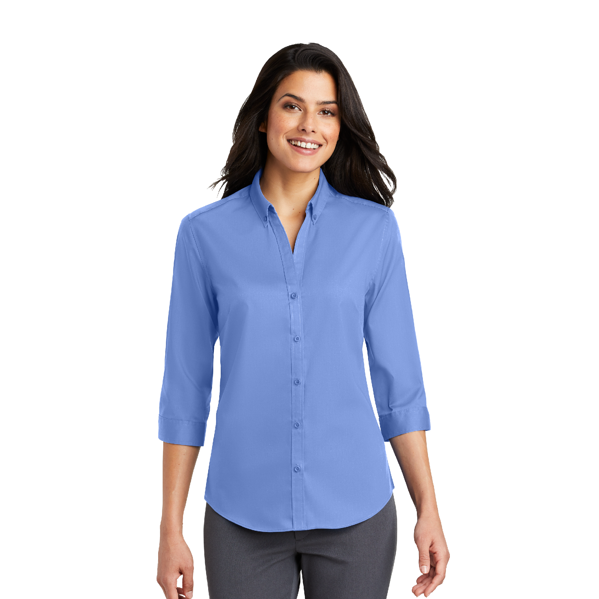 Port Authority® Ladies 3/4 Sleeve SuperPro™ Twill Shirt