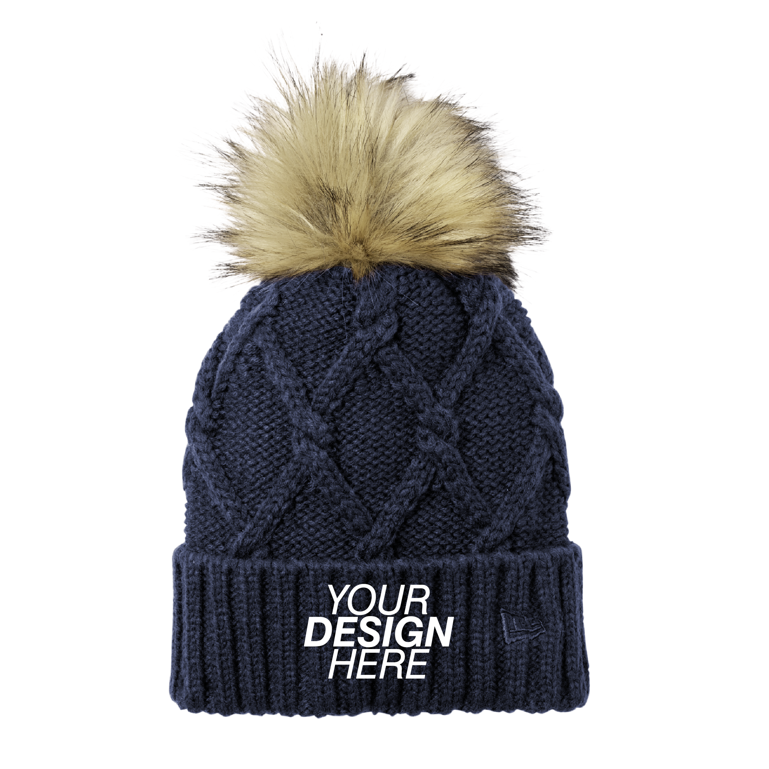 New Era® Faux Fur Pom Beanie