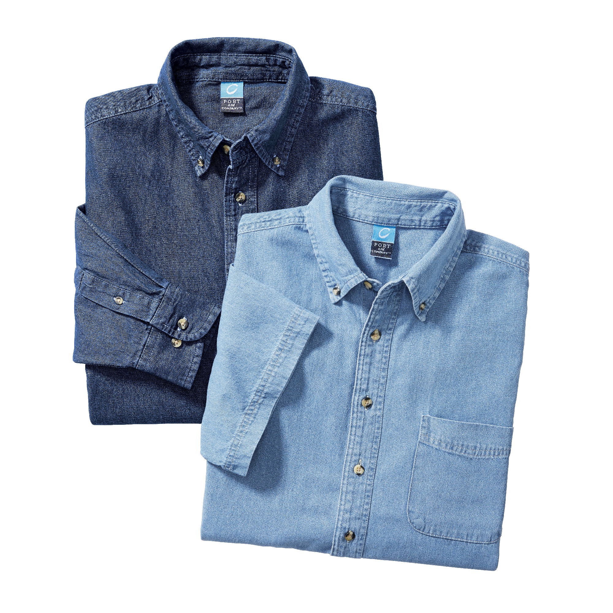 Port & Company® Long Sleeve Value Denim Shirt