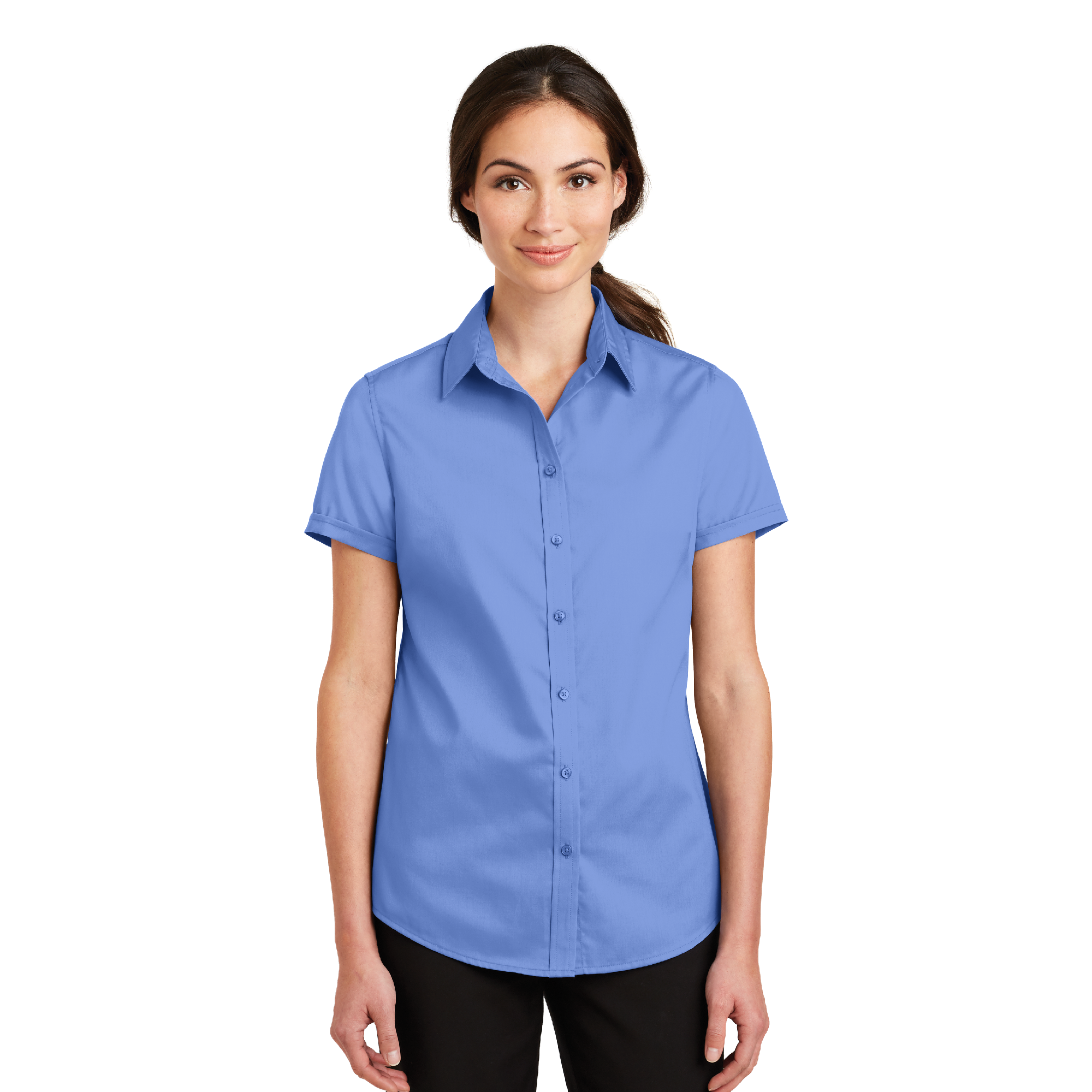 Port Authority® Ladies Short Sleeve SuperPro™ Twill Shirt