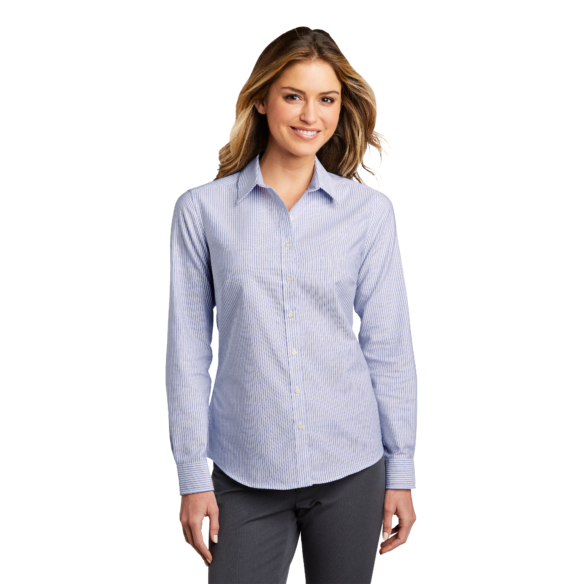 Port Authority® Ladies SuperPro™ Oxford Stripe Shirt