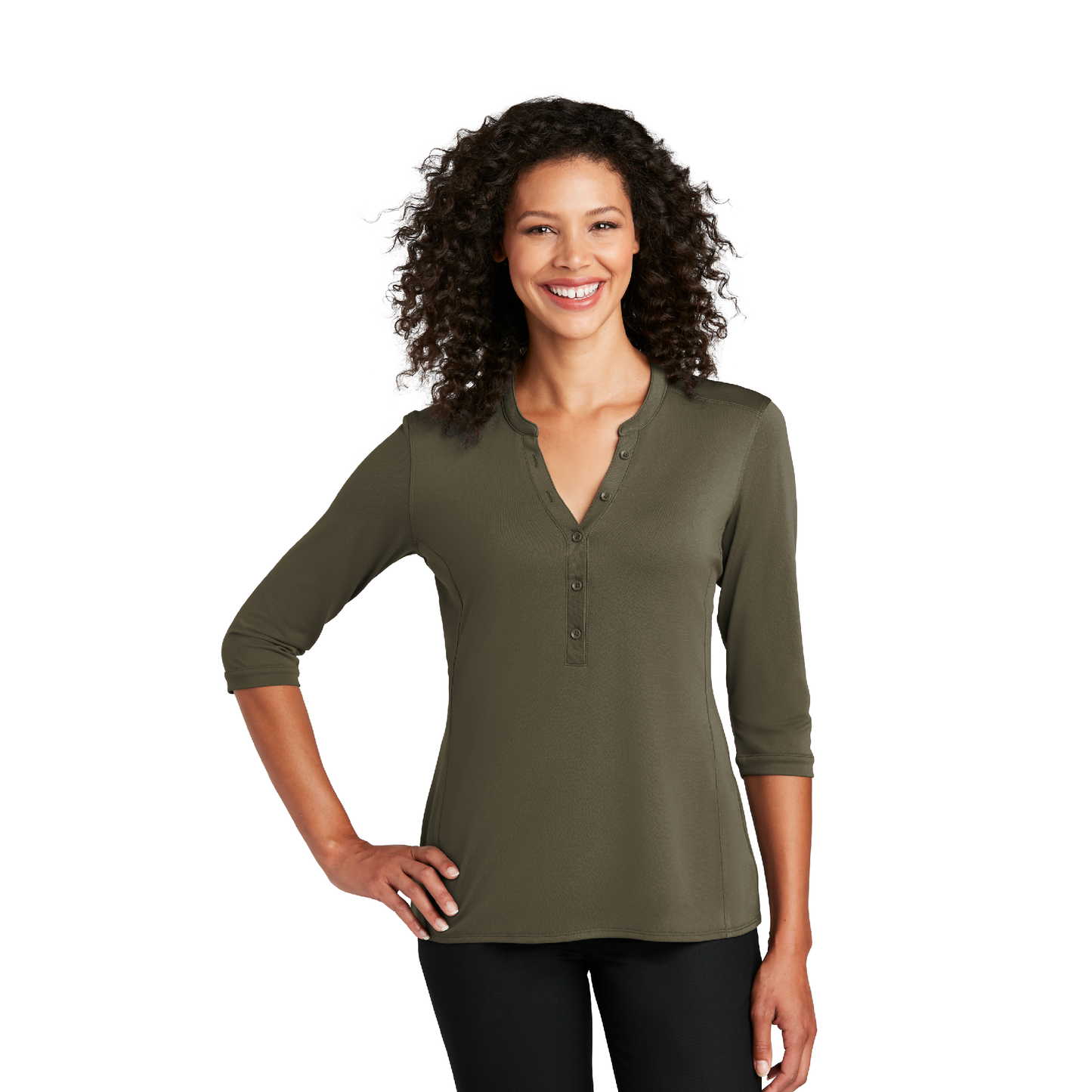 Port Authority® Ladies UV Choice Pique Henley