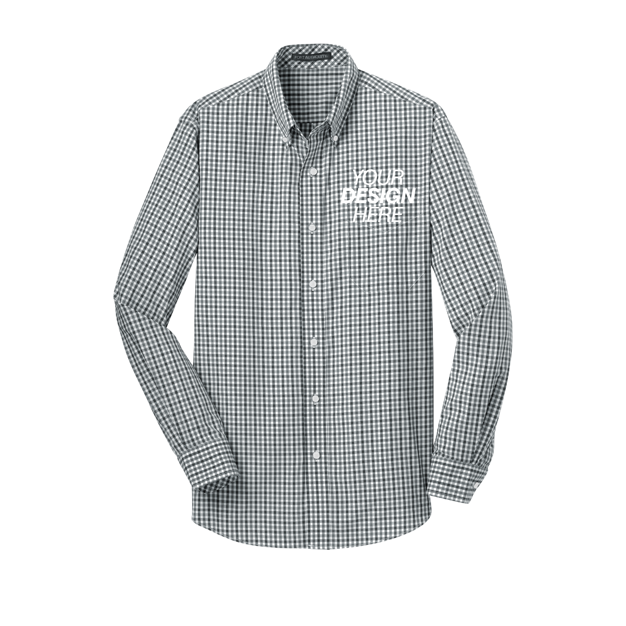 Port Authority® Long Sleeve Gingham Easy Care Shirt