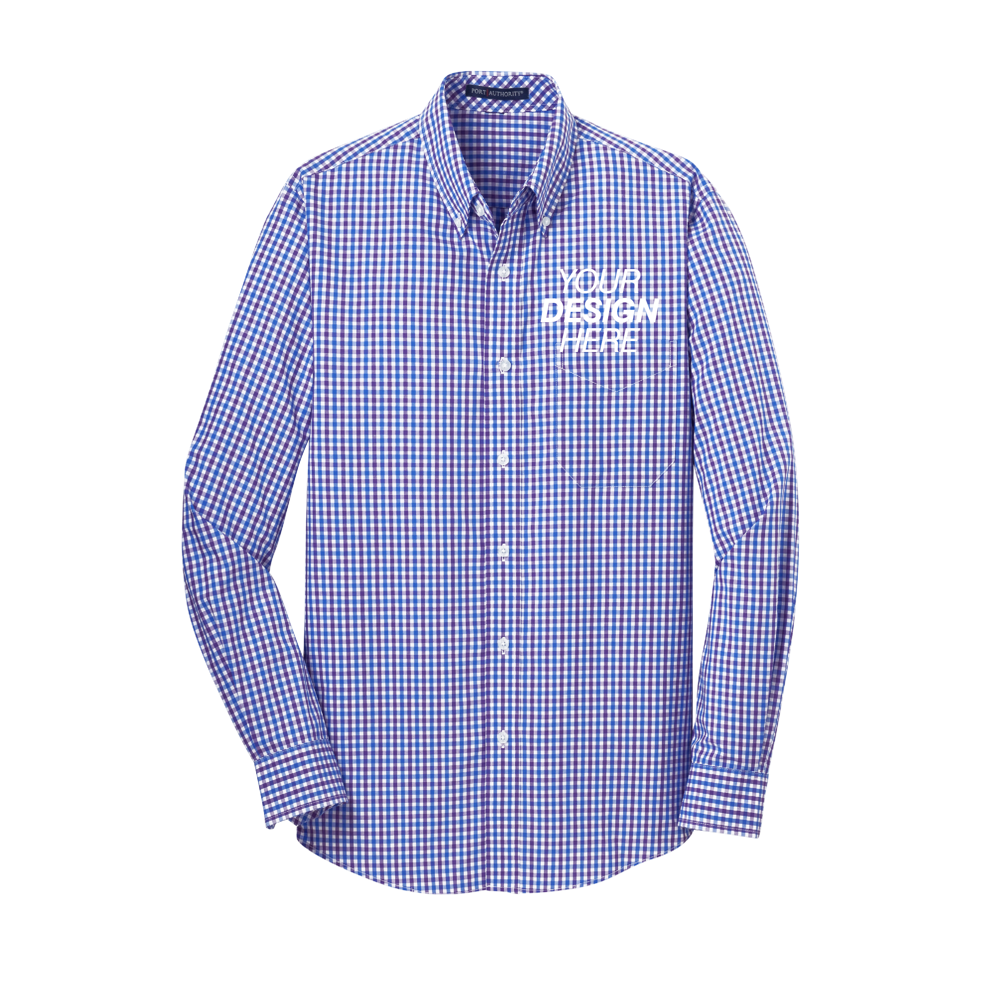 Port Authority® Long Sleeve Gingham Easy Care Shirt