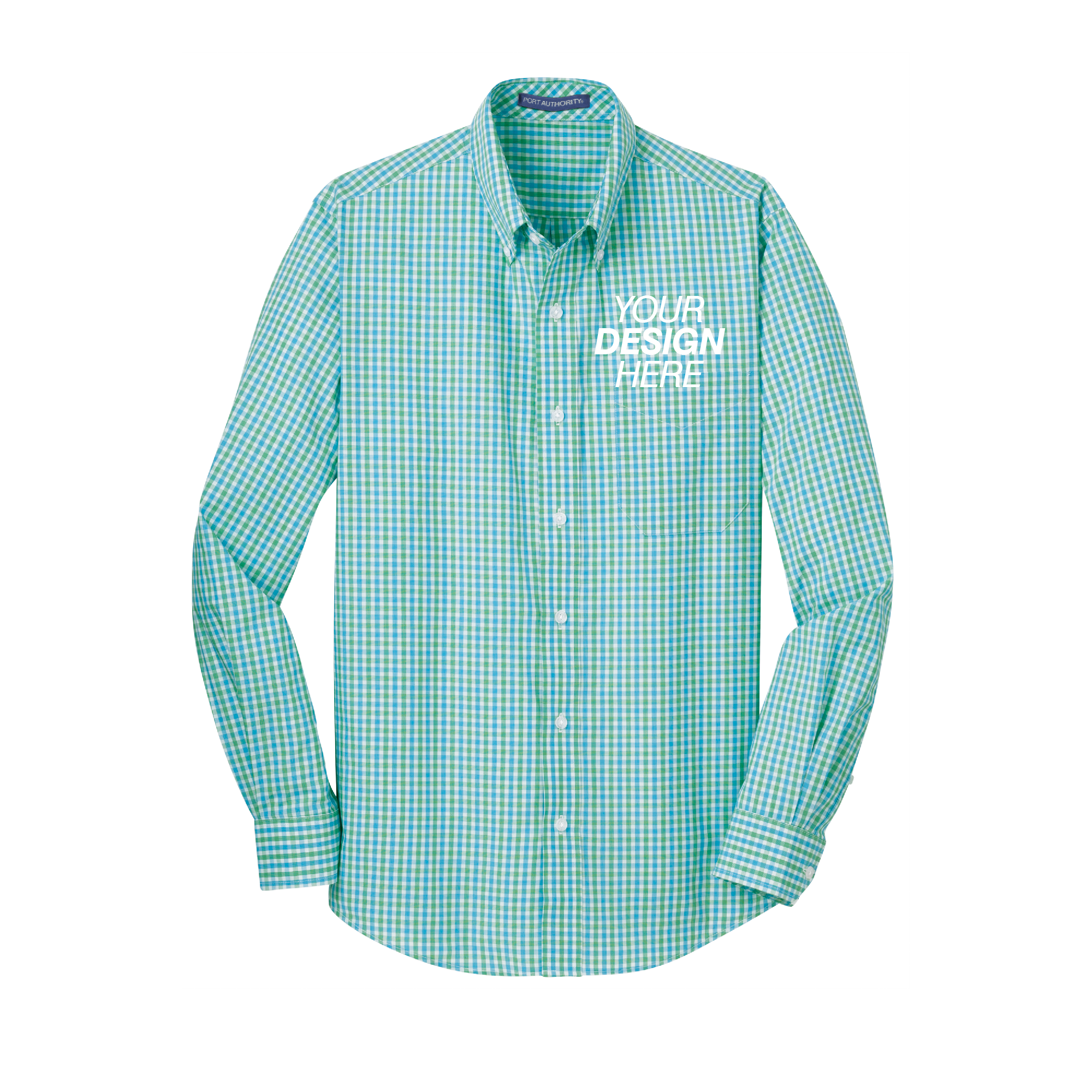 Port Authority® Long Sleeve Gingham Easy Care Shirt