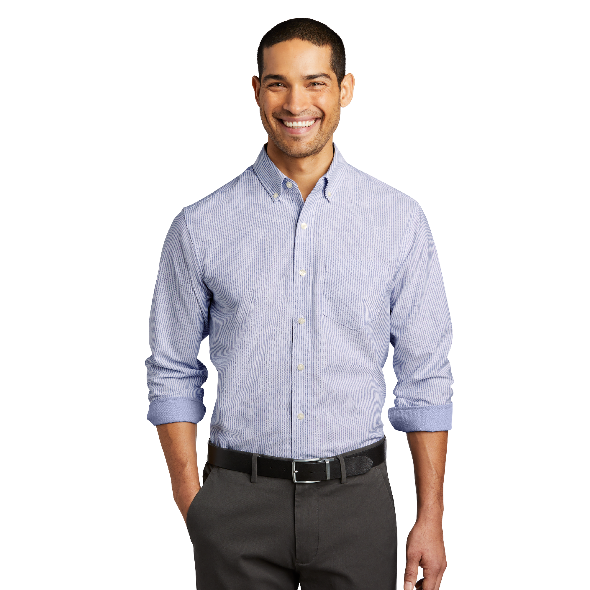 Port Authority® SuperPro™ Oxford Stripe Shirt