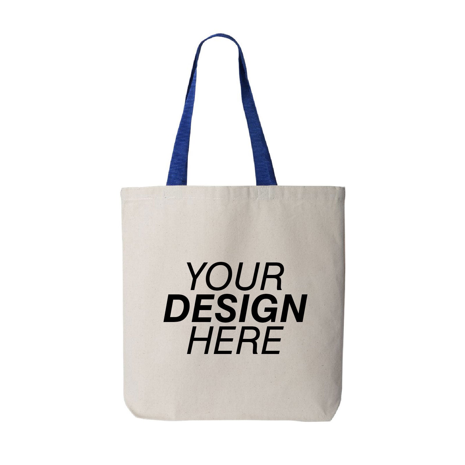 Q-Tees Canvas Tote with Contrast-Color Handles