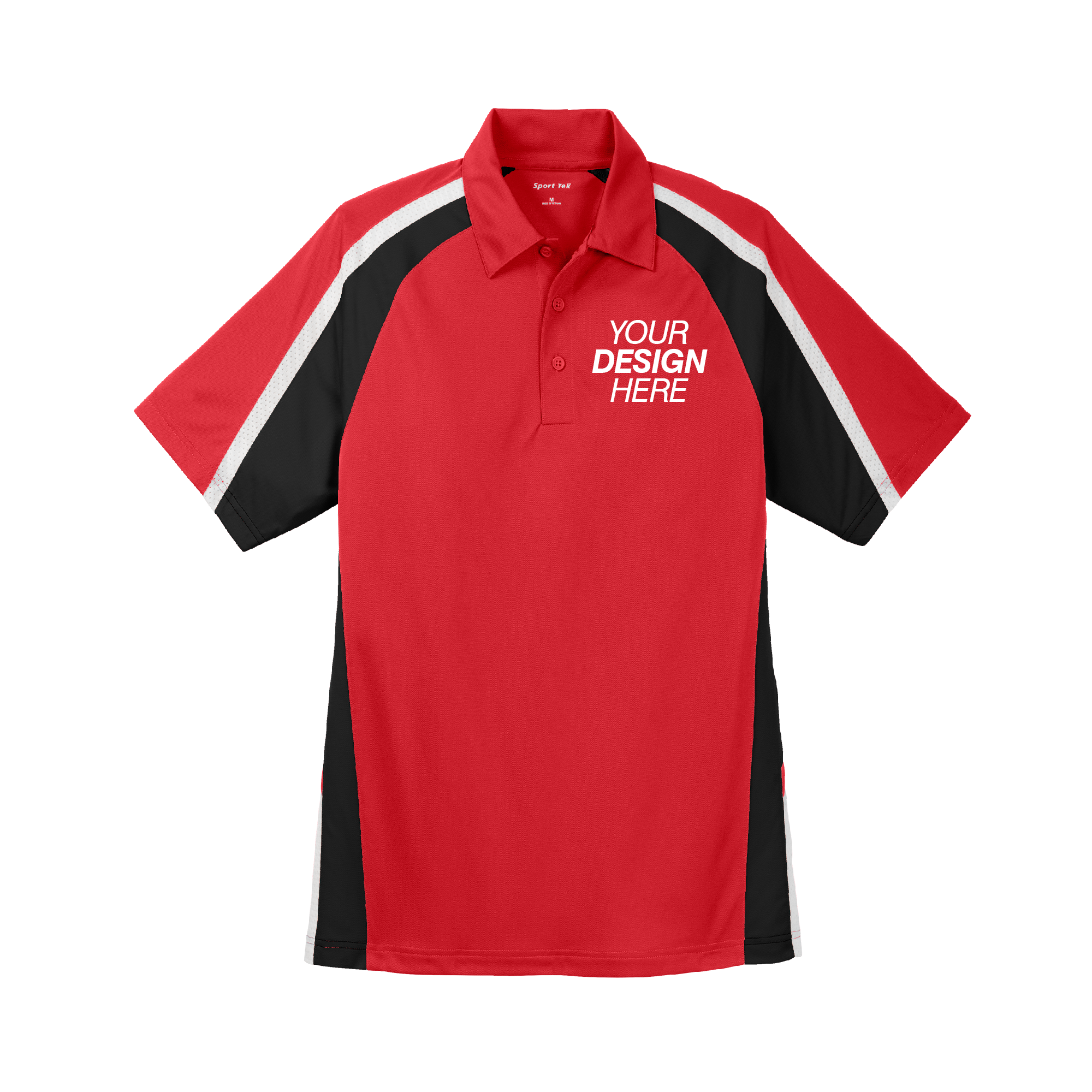 Sport-Tek® Tricolor Micropique Sport-Wick® Polo