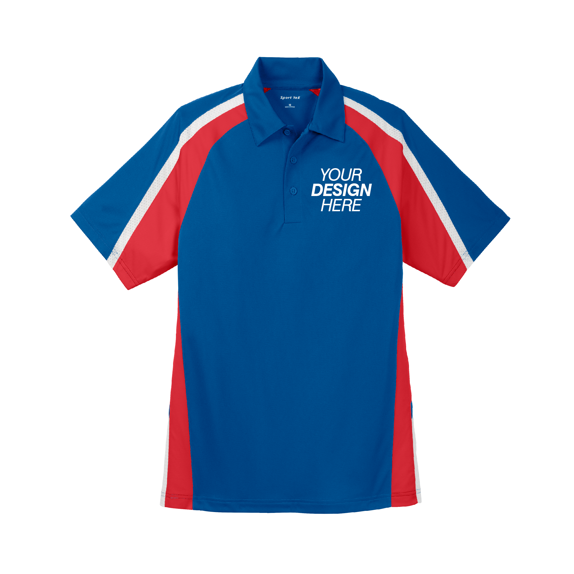 Sport-Tek® Tricolor Micropique Sport-Wick® Polo